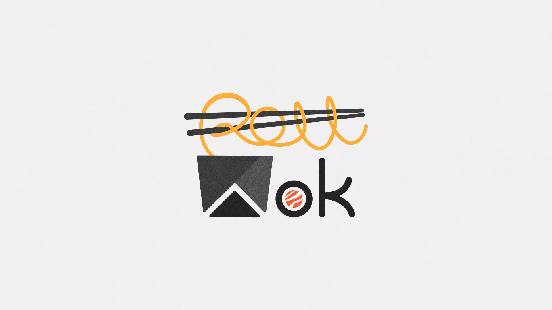 Разработка логотипа суши-бара «Roll Wok Club» в Тобольске