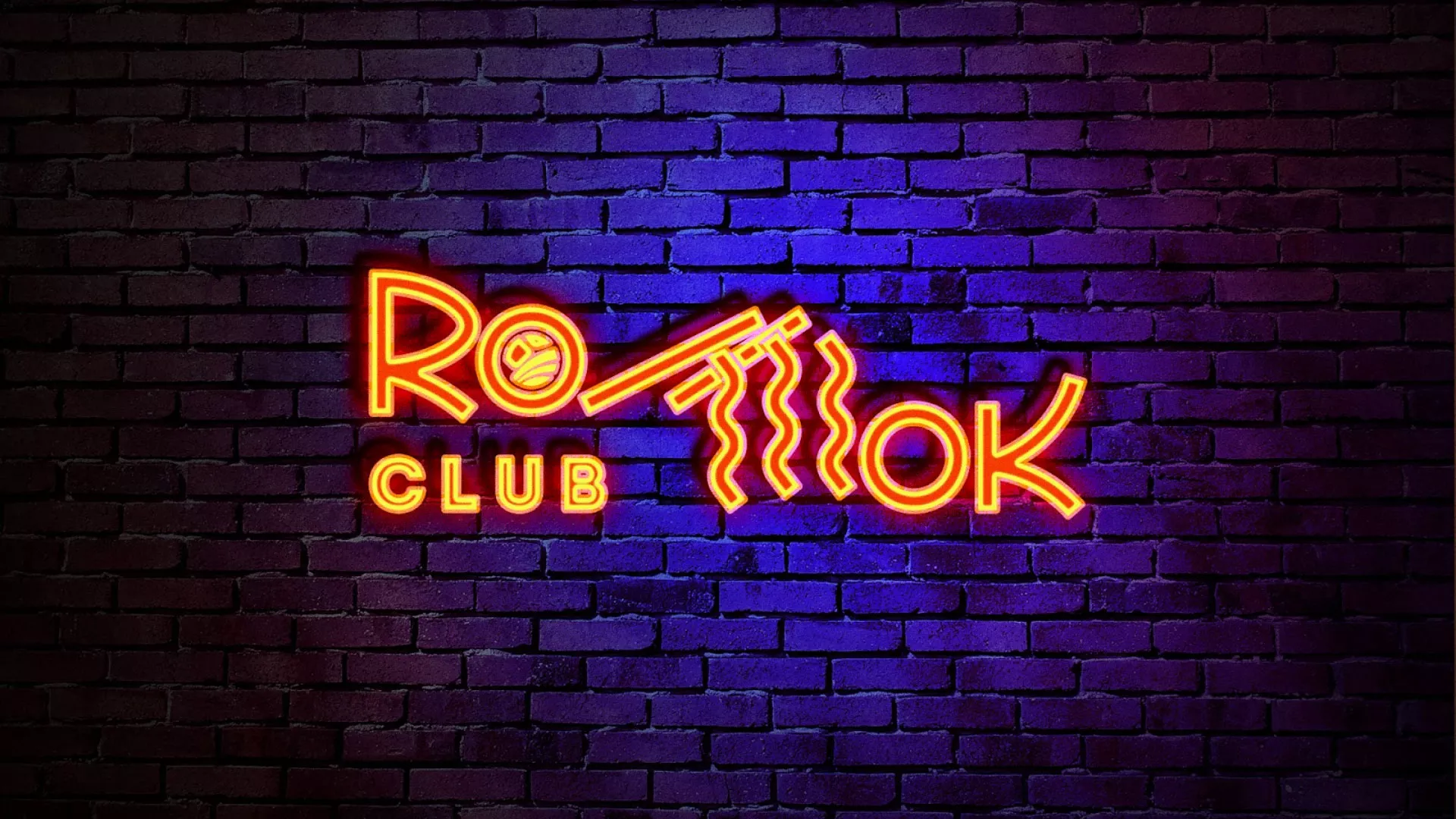 Разработка интерьерной вывески суши-бара «Roll Wok Club» в Тобольске